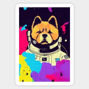 Astronaut chow chow portrait Sticker